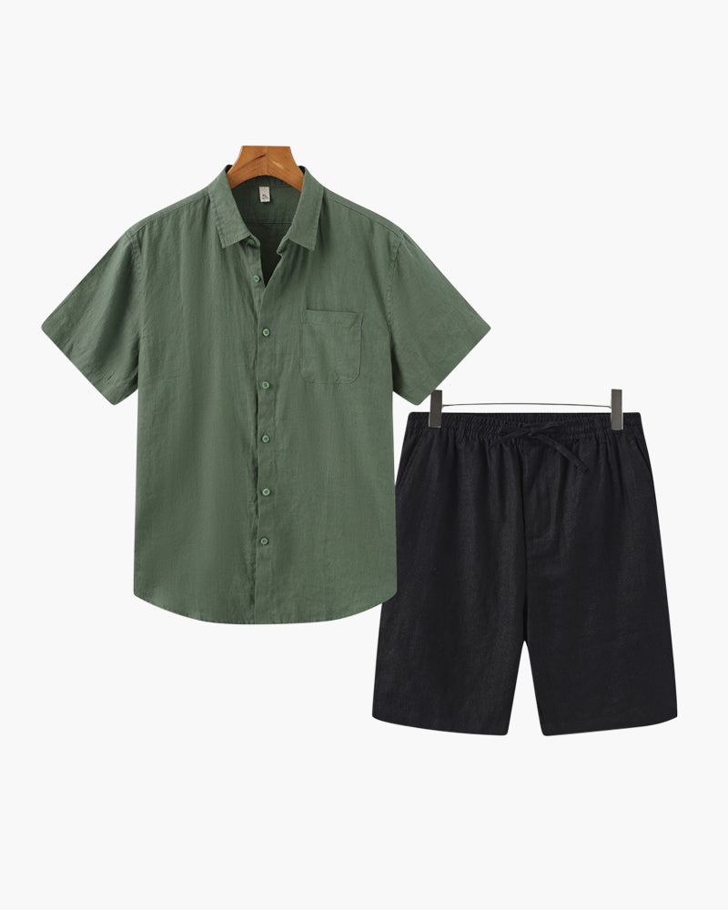 Conjunto Old Money em Linho (Shorts)