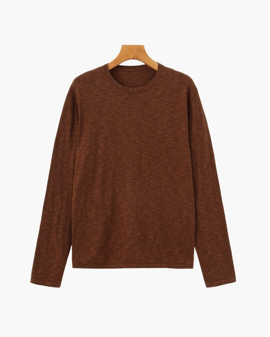 Camisola Essencial Gola Redonda Linho-Algodão