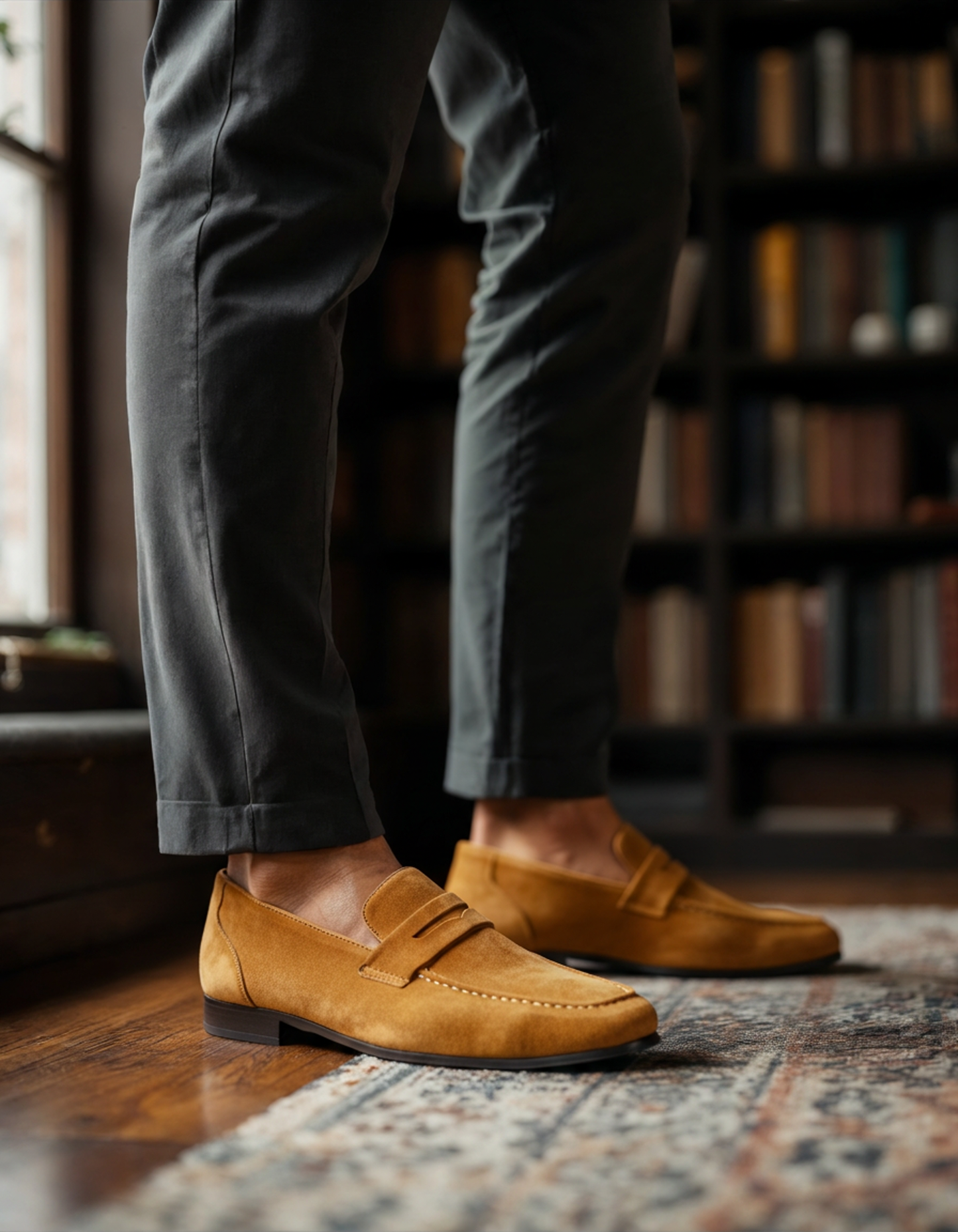 Mocassins Penny de camurça