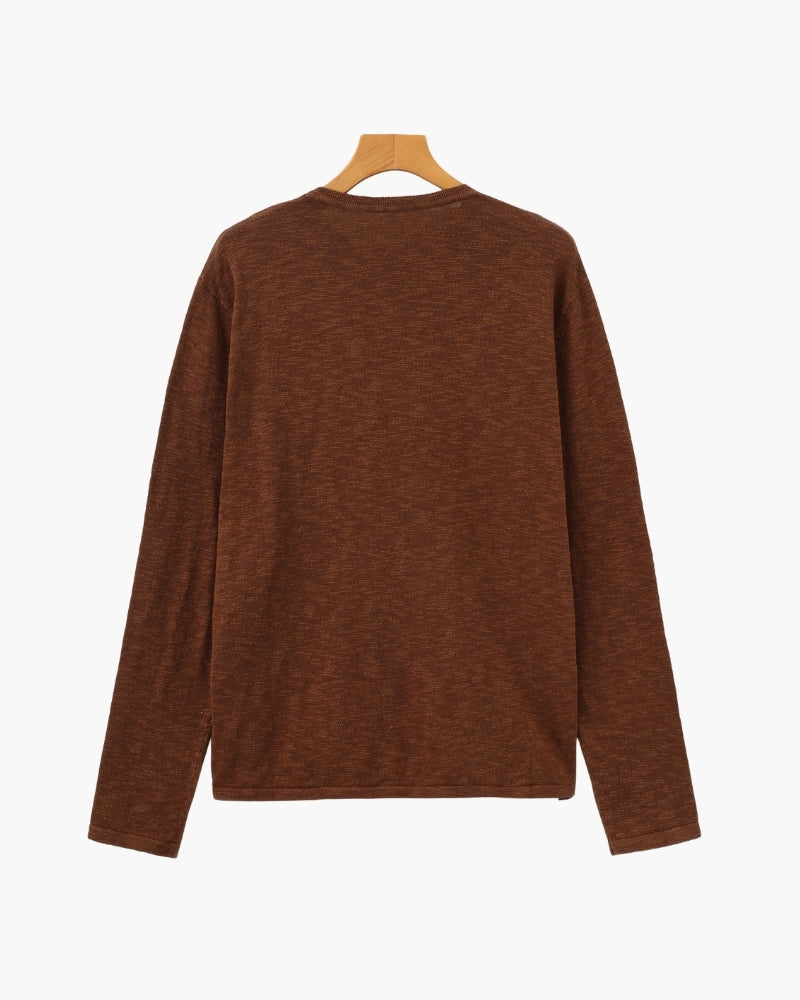 Essential Linen-Cotton Round-Neck Jumper