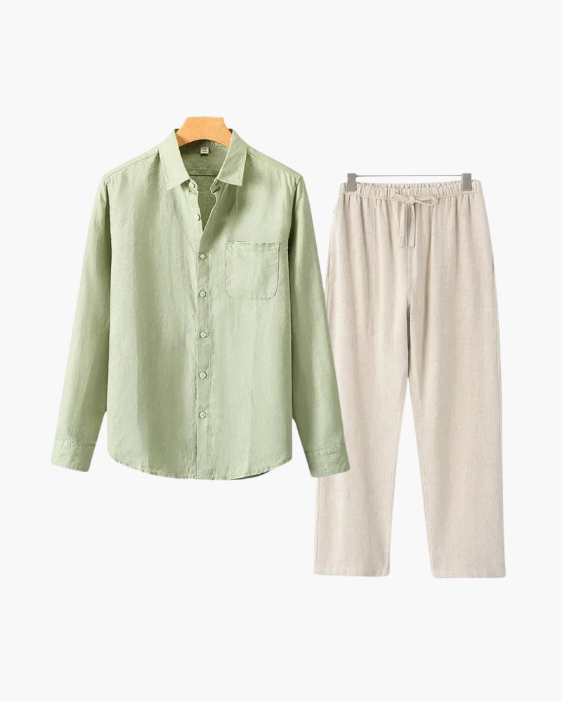 Conjunto de Linho Old Money (Manga Comprida)