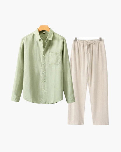 Conjunto de Linho Old Money (Manga Comprida)