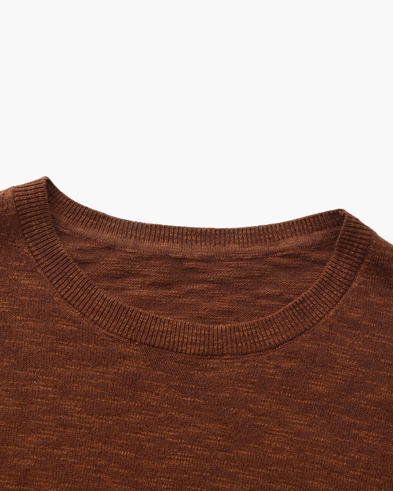 Essential Linen-Cotton Round-Neck Jumper