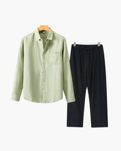 Conjunto de Linho Old Money (Manga Comprida)