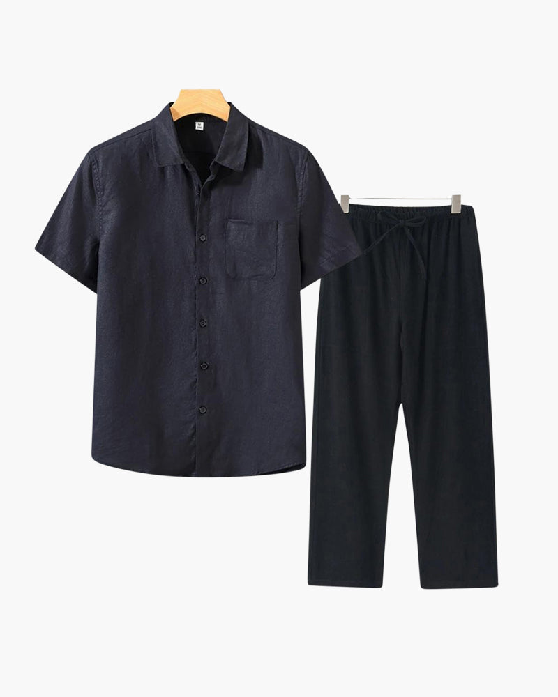 Conjunto Old Money em Linho (Manga Curta)