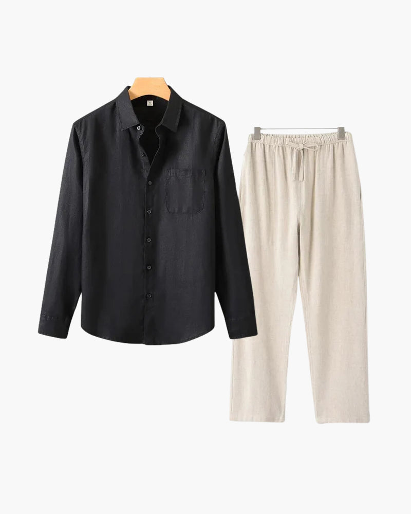 Conjunto de Linho Old Money (Manga Comprida)