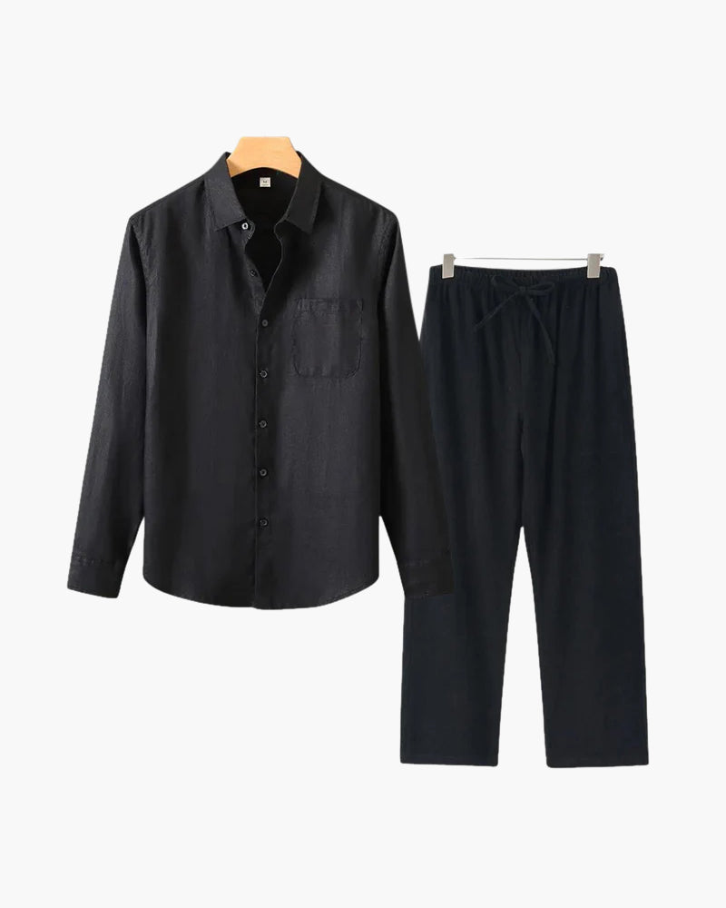 Conjunto de Linho Old Money (Manga Comprida)