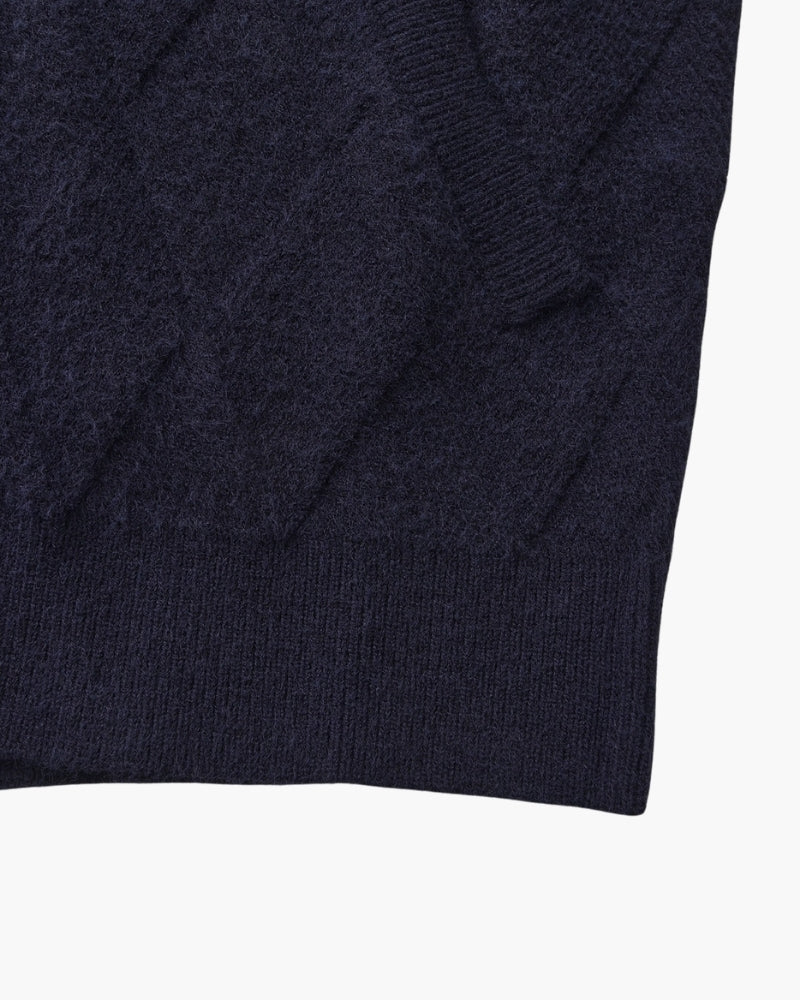 Heritage Diamond Knit Half-Zip Cardigan