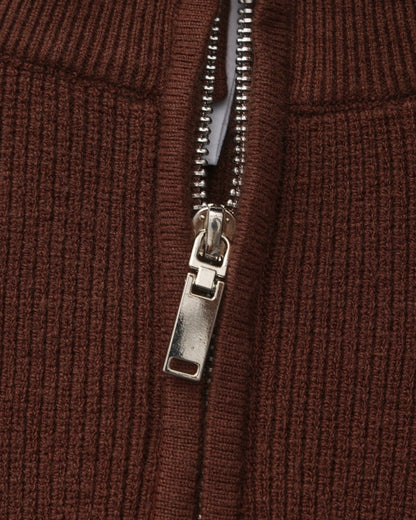 Pullover de Malha Refinado com Meio Fecho