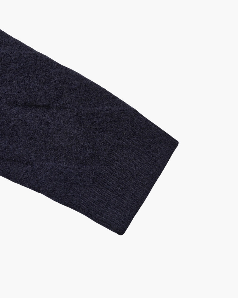 Heritage Diamond Knit Half-Zip Cardigan