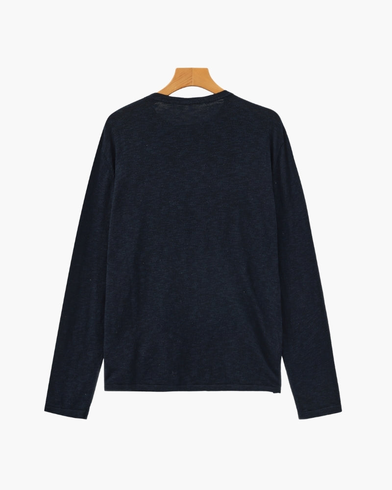 Essential Linen-Cotton Round-Neck Jumper