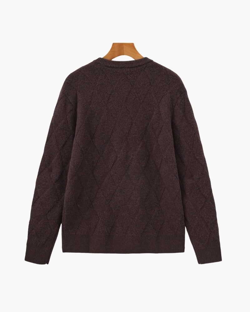 Camisola Gola Redonda Malha Losango