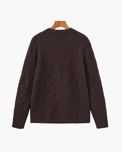 Camisola Gola Redonda Malha Losango