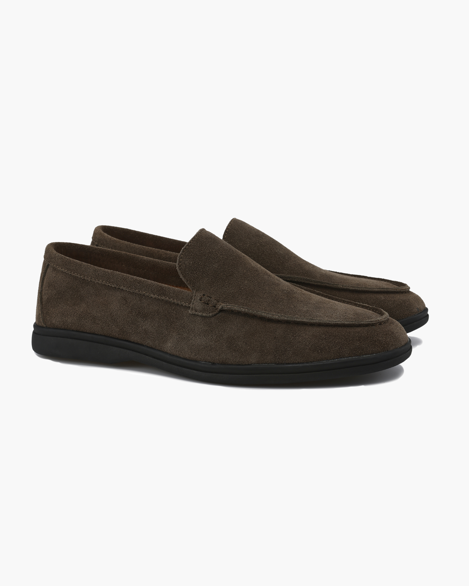 Premium Suede Loafers – Black Sole