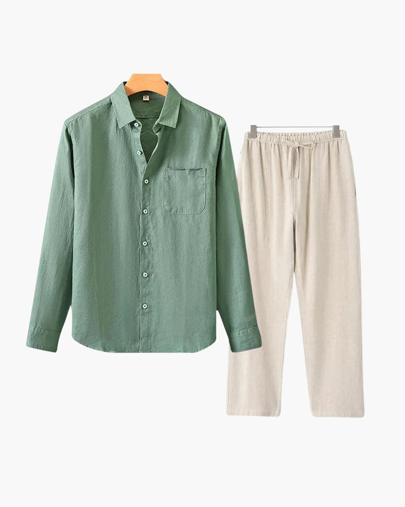 Conjunto de Linho Old Money (Manga Comprida)