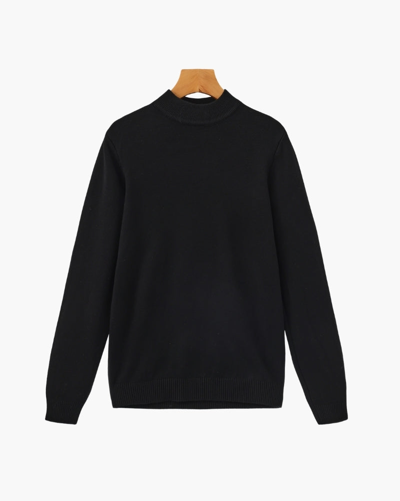 Essential Ribbed High Neck Sweater