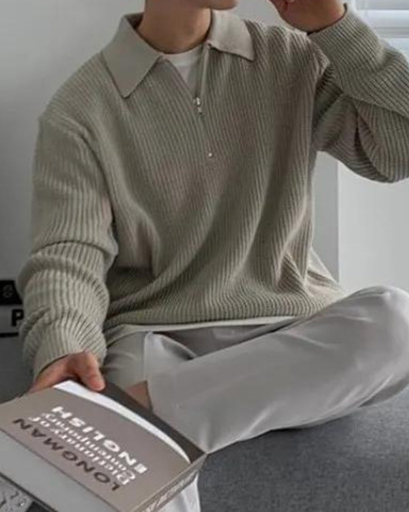 Cashmere Jumper with Half Zip