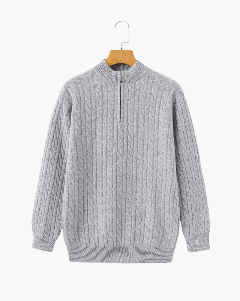 100% Cashmere Half-Zip Sweater