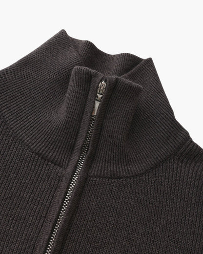 Pullover de Malha Refinado com Meio Fecho