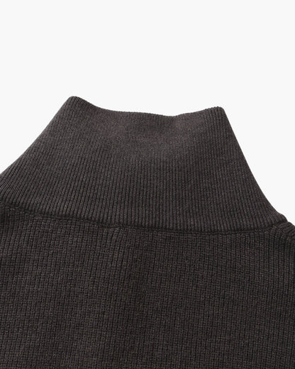 Pullover de Malha Refinado com Meio Fecho