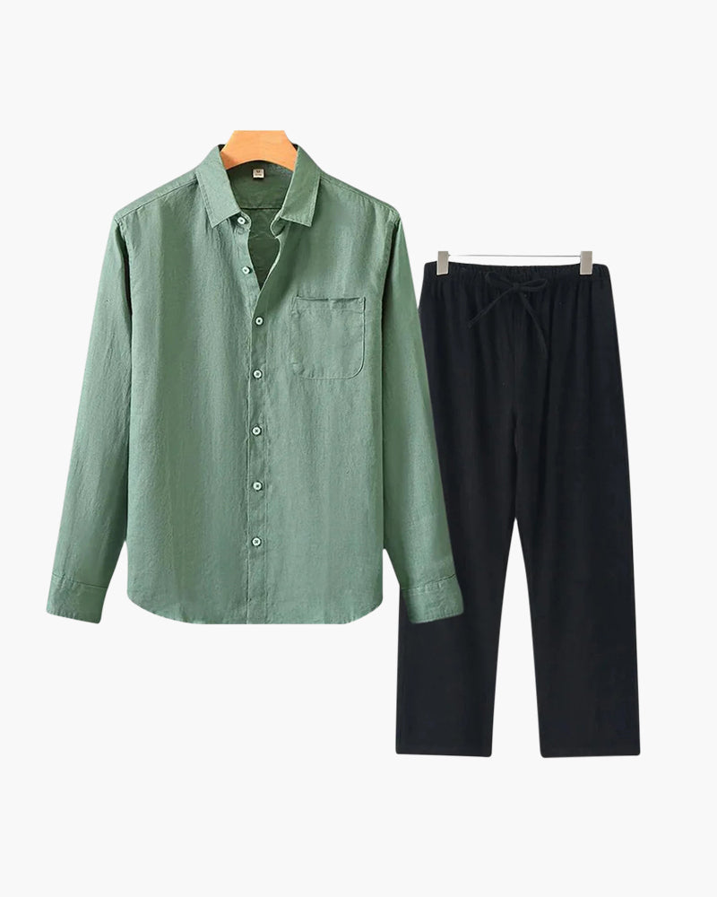 Conjunto de Linho Old Money (Manga Comprida)