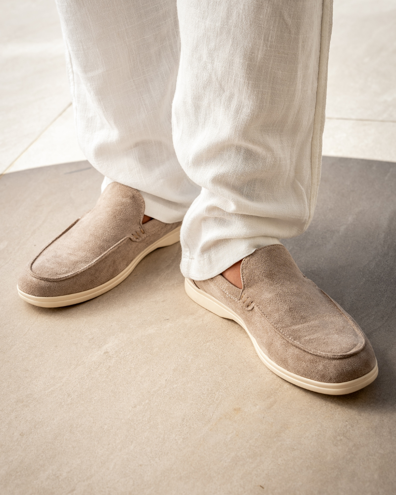Old Money style suede loafers