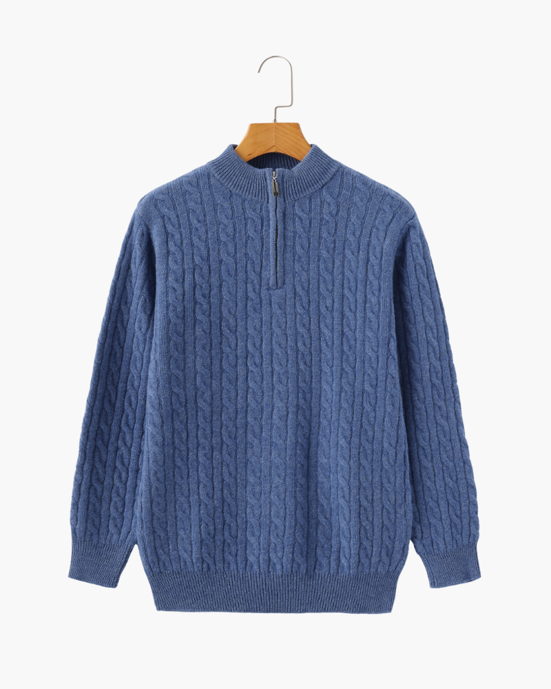 100% Cashmere Half-Zip Sweater