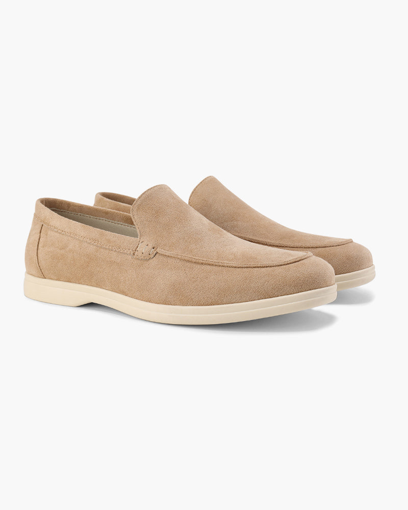 Old Money style suede loafers
