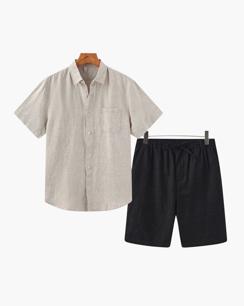 Conjunto Old Money em Linho (Shorts)