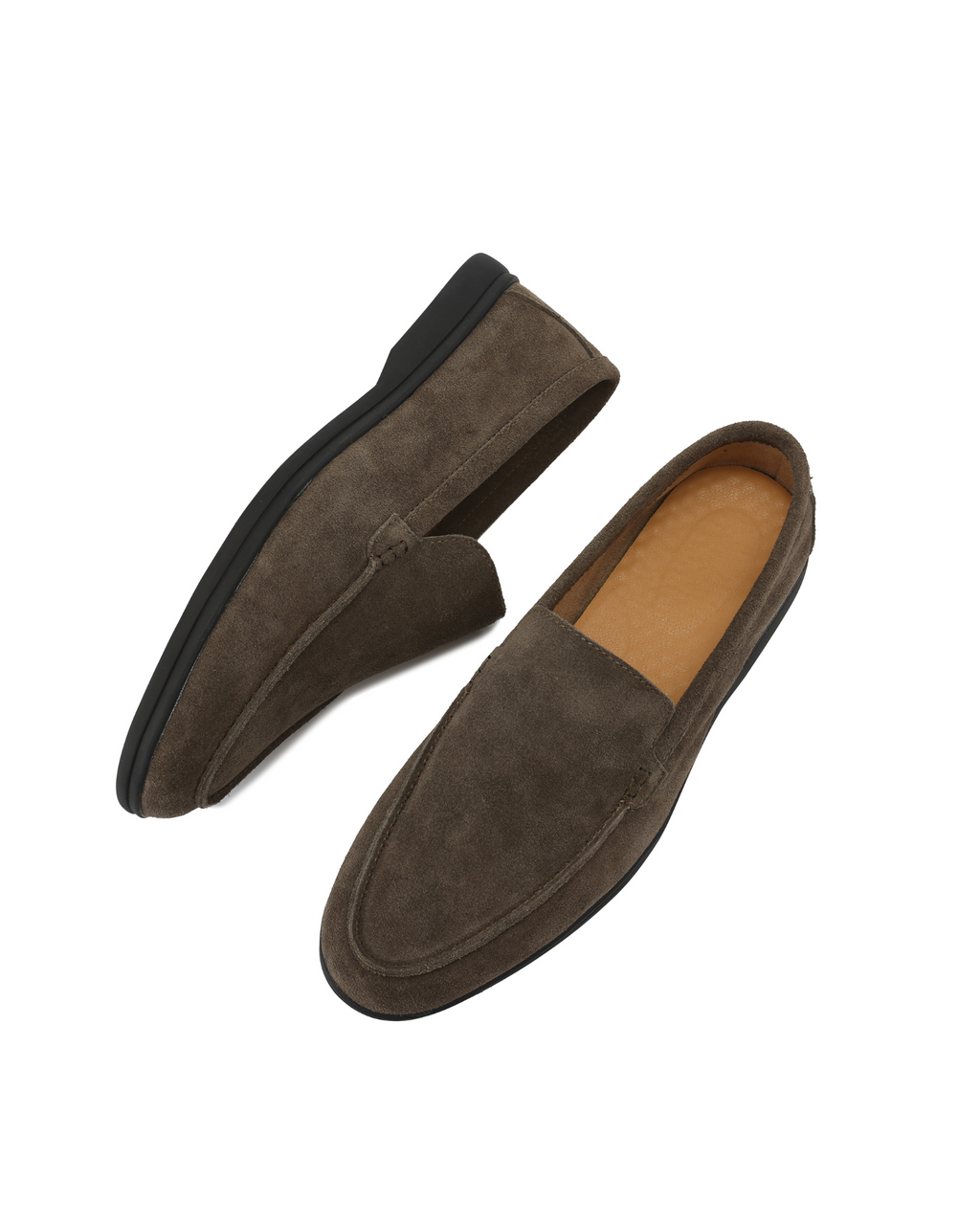 Premium Suede Loafers – Black Sole