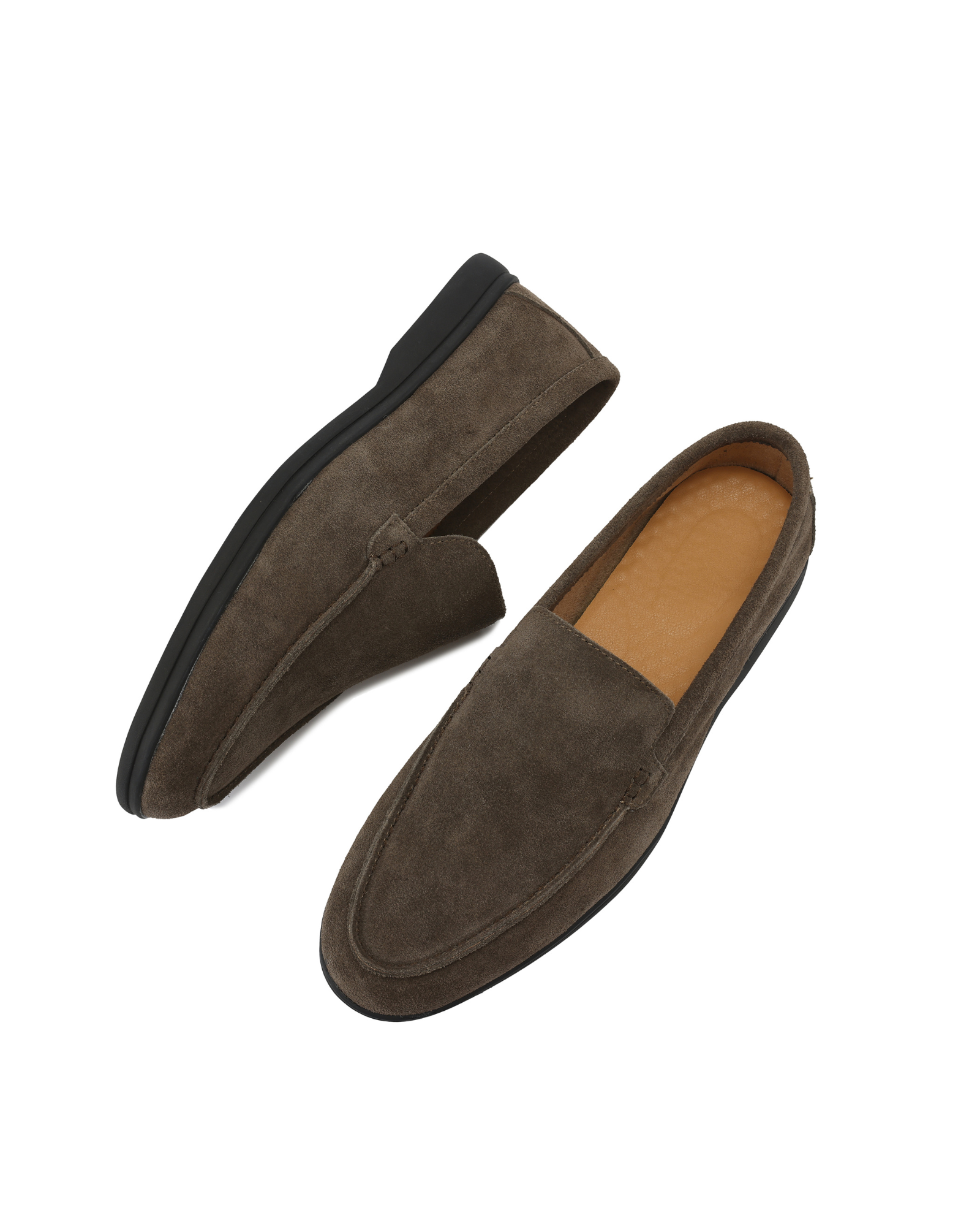 Premium Suede Loafers – Black Sole