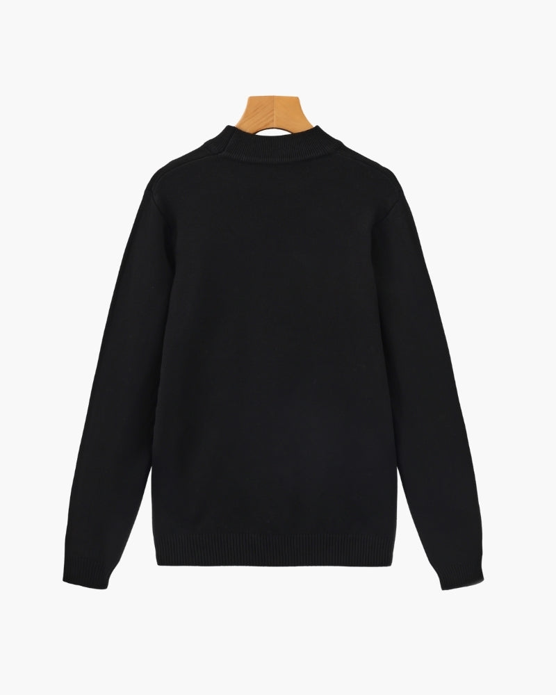 Essential Ribbed High Neck Sweater