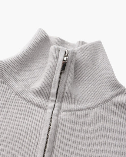 Pullover de Malha Refinado com Meio Fecho