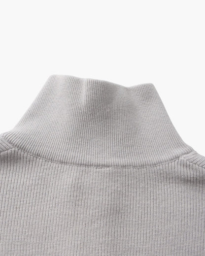 Pullover de Malha Refinado com Meio Fecho