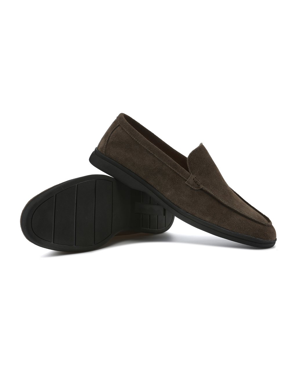 Premium Suede Loafers – Black Sole