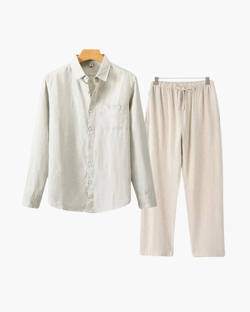 Conjunto de Linho Old Money (Manga Comprida)