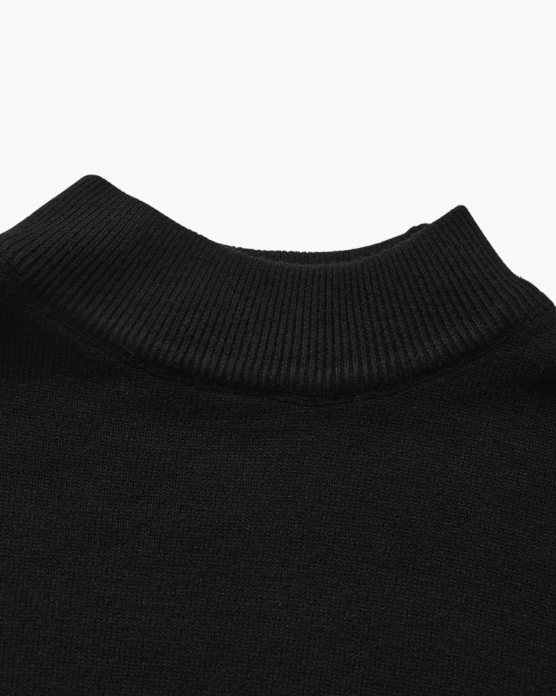 Essential Ribbed High Neck Sweater