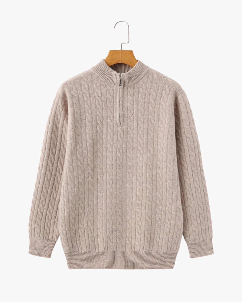 100% Cashmere Half-Zip Sweater