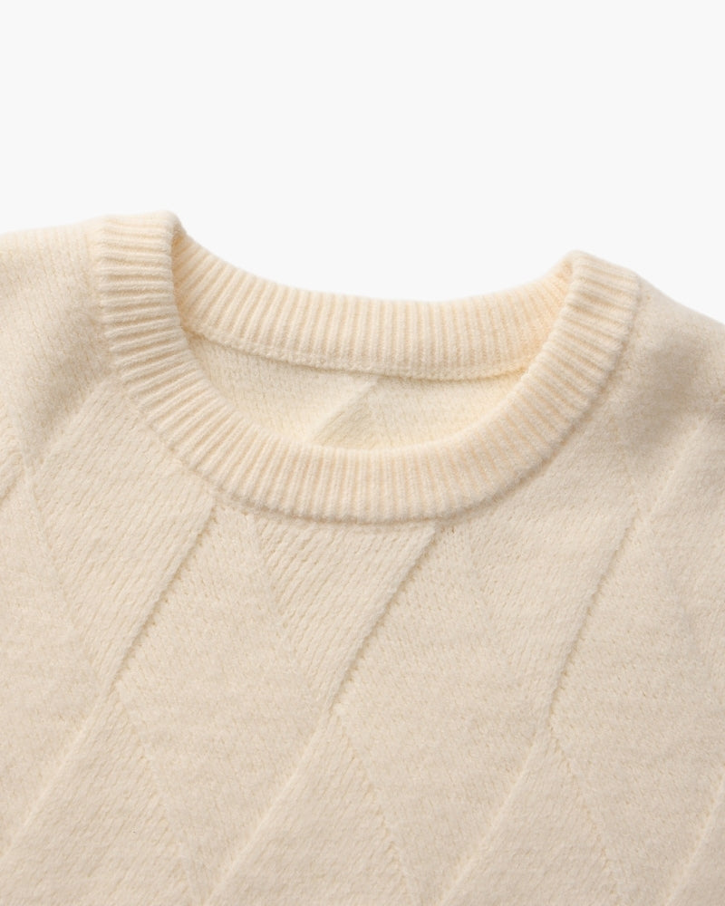 Camisola Gola Redonda Malha Losango