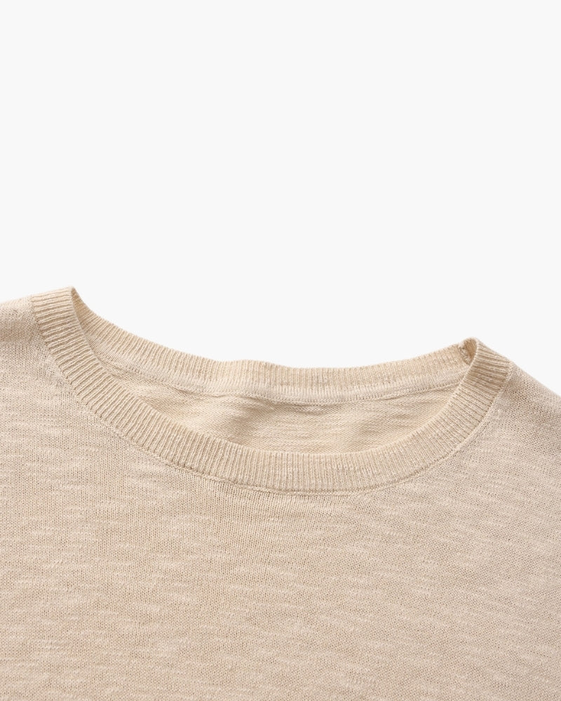 Essential Linen-Cotton Round-Neck Jumper