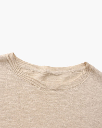 Camisola Essencial Gola Redonda Linho-Algodão