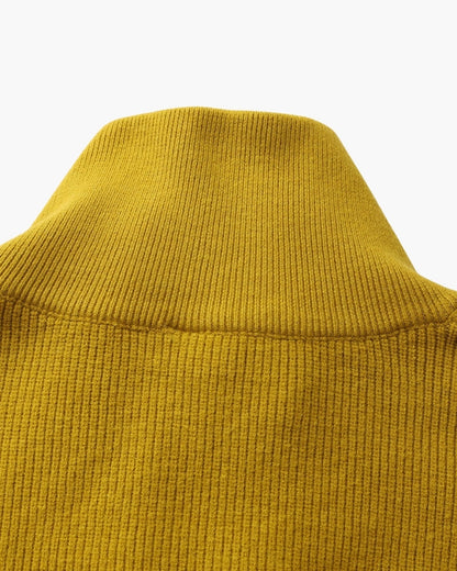 Pullover de Malha Refinado com Meio Fecho
