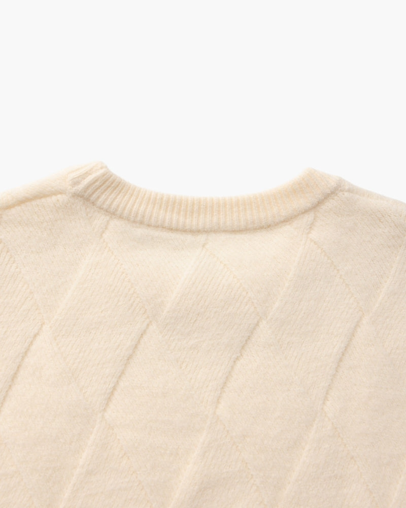 Camisola Gola Redonda Malha Losango