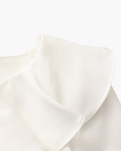 Vestido Midi com Botões de Pérola e Folhos