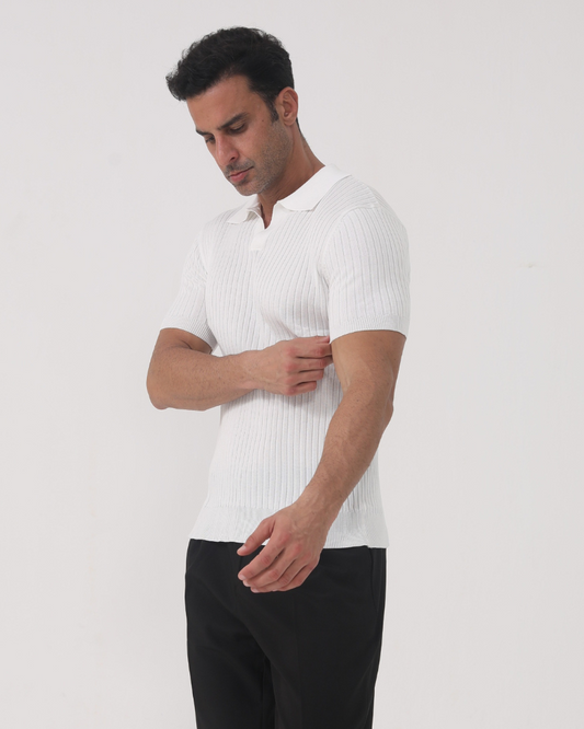 Florença - Polo de algodão canelado