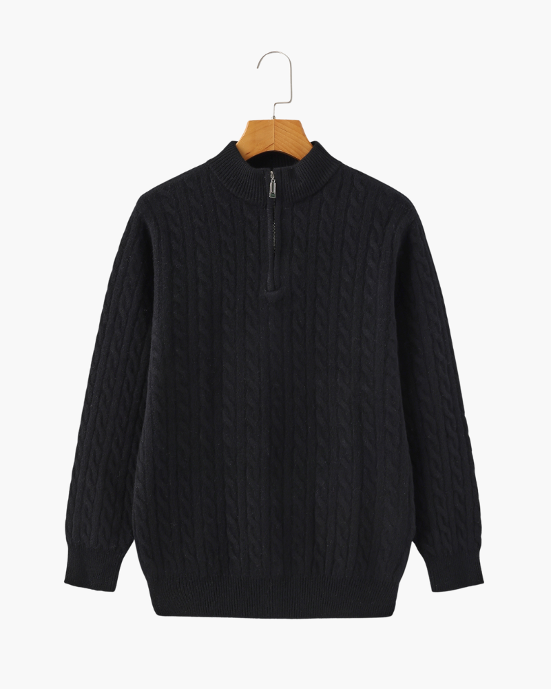 100% Cashmere Half-Zip Sweater