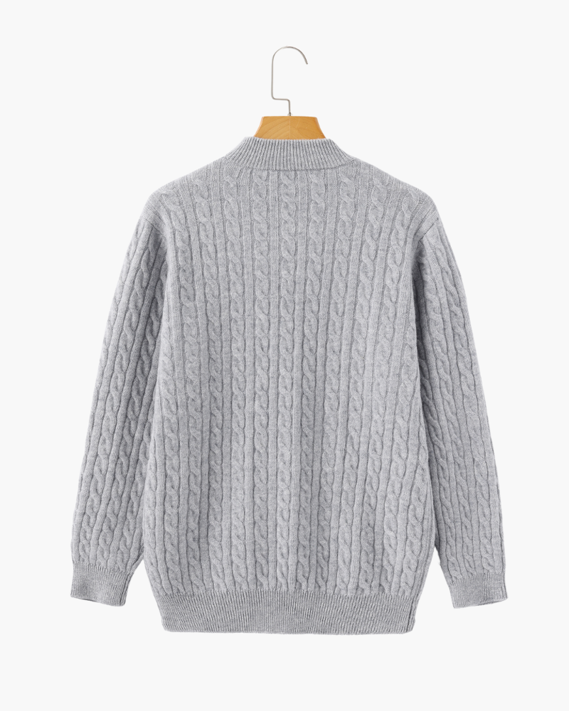 100% Cashmere Half-Zip Sweater