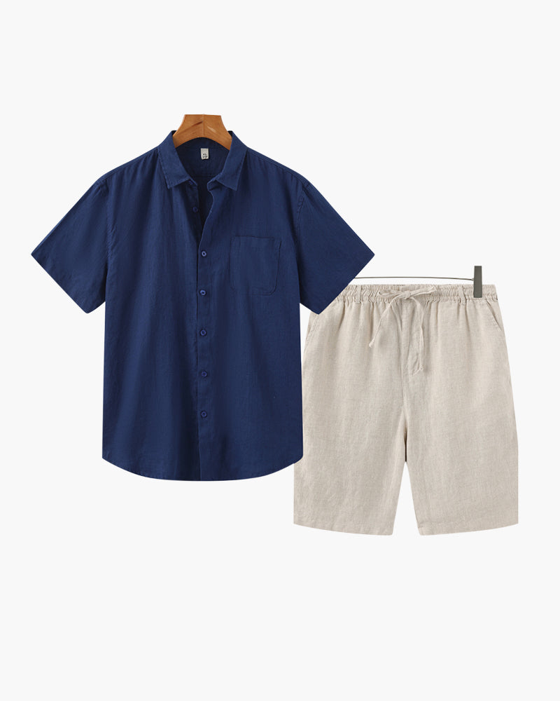 Conjunto Old Money em Linho (Shorts)