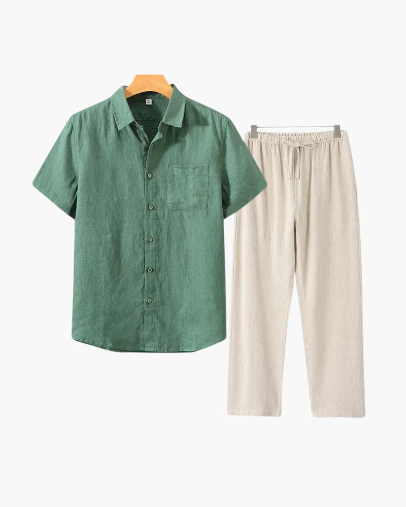 Old Money Linen Set (Short Sleeve)