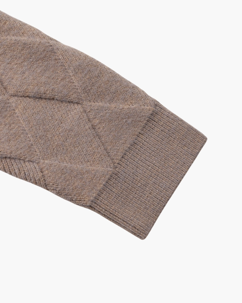 Heritage Diamond Knit Half-Zip Cardigan